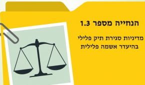 הנחיה מספר 1.3 – מדיניות סגירת תיק פלילי מחוסר אשמה