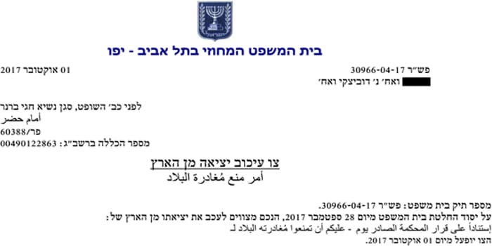 צו עיכוב יציאה מהארץ נגד אבי דוביצקי צייד הפדופילים צו עיכוב יציאה מהארץ נגד אבי דוביצקי צייד הפדופילים